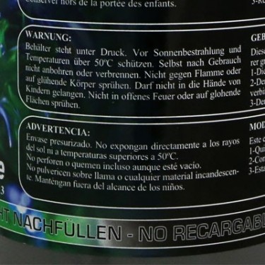 Disposable-bottle CO2 Kit - Warning