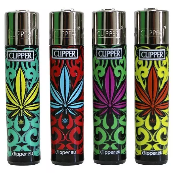 Clipper Lighter - trippy leaves