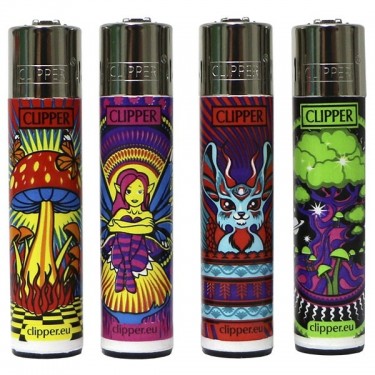 Mechero Clipper - diseños psicodélicos
