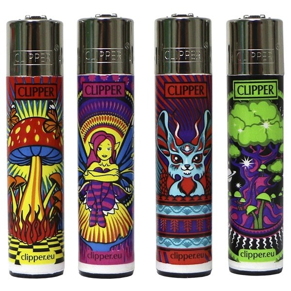 Mechero Clipper - diseños psicodélicos
