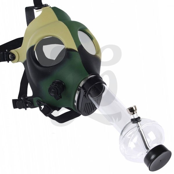 Gas Mask Bong camouflaged