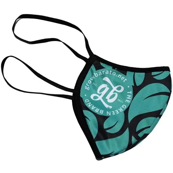 Mascarilla GB - Diseño de hojas, color celeste