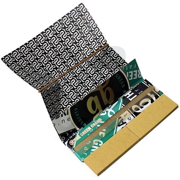 GB Green Stickers Rolling Papers + Filters + Tray