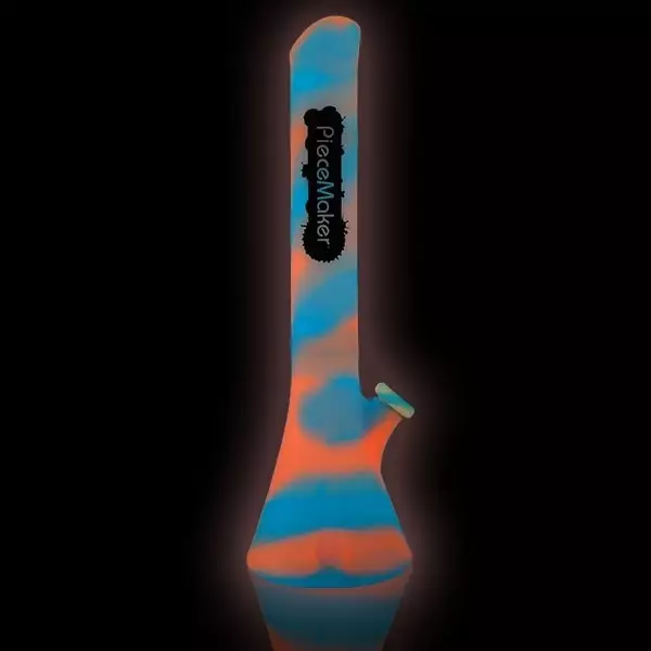 Bong de Silicona Kahuna azul y rosa glow