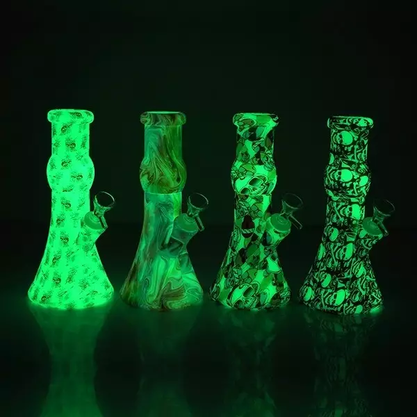 Bong Fluorescente de Silicona 23 cm glow in dark