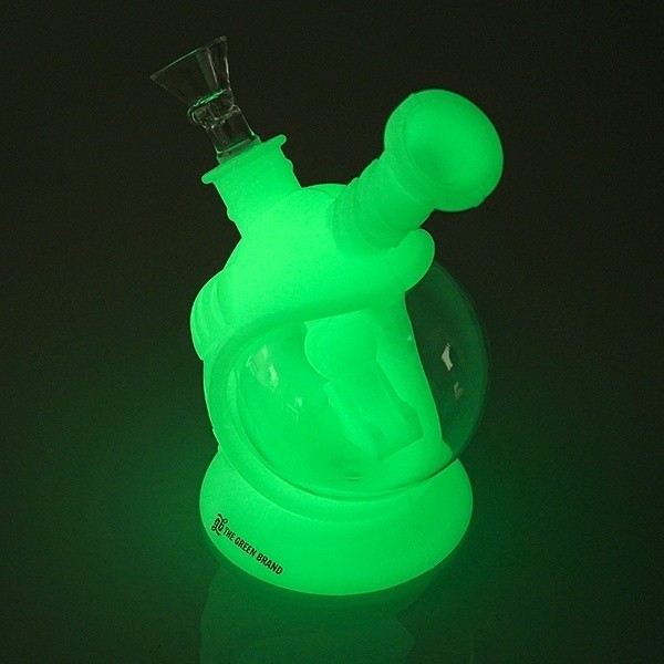 Bong de Silicona Cápsula Espacial Fluorescente GB glow in the 
 dark