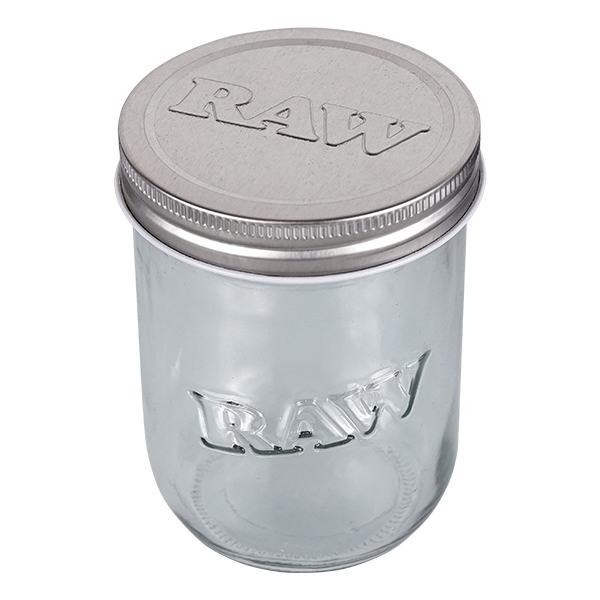 Bote de cristal Raw Mason Jar + Estuche cristal