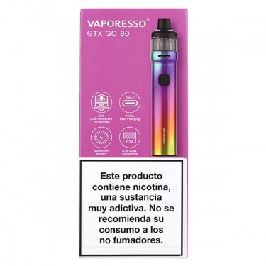 Vaporesso GTX GO 80 rainbow caja