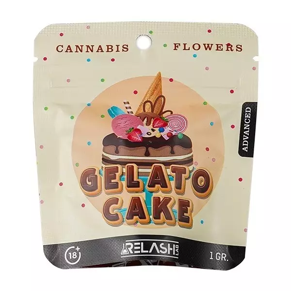 Flores de CBD Relash Lab bolo de gelato 1g