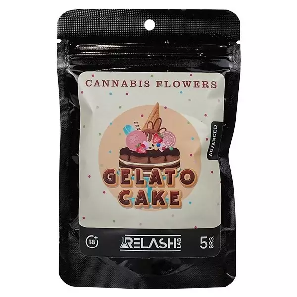 Flores de CBD Relash Lab bolo de gelato 5g