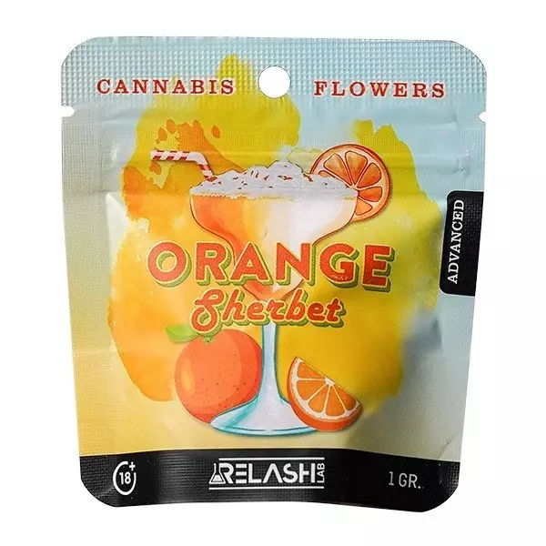 Flores de CBD Relash Lab laranja sherbert 1g