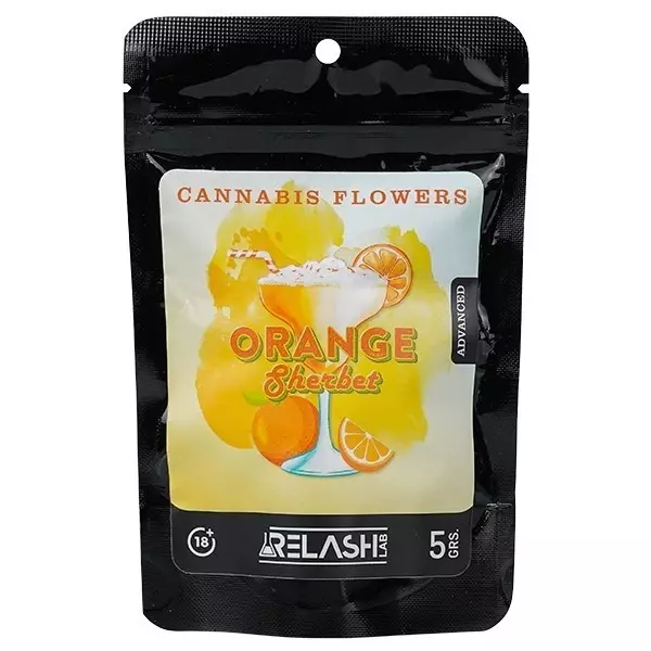Flores de CBD Relash Lab laranja sherbert 5g