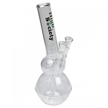 Glass Bong with Double Bowl