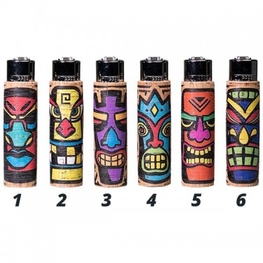 Angro Tikis Clipper Lighter with Cork Case 1