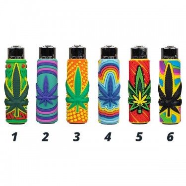 Clipper Vibrant Weed with Silicone Case Lighter