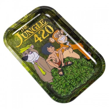 'The Jungle 420' Rolling Tray Medium (29 x 19 cm / 11.4 x 7.4 in)