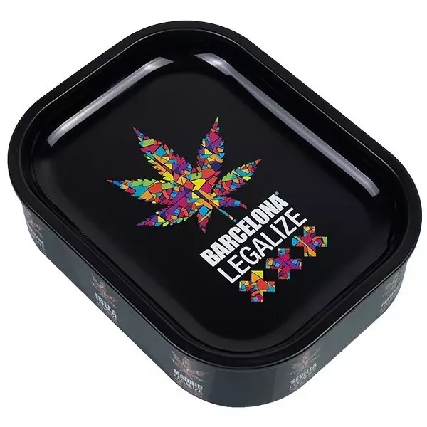 ‘Legalize’ Metal Box With A Rolling Tray closed
