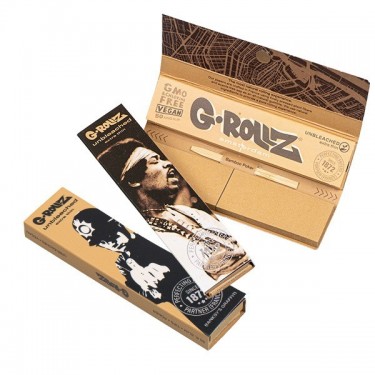 Unbleached King Size Rolling Papers + Tips by G-Rollz Rude Copper