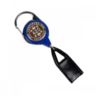 Retractable Lighter Leash 420 blue