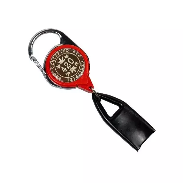 Retractable Lighter Leash 420 red