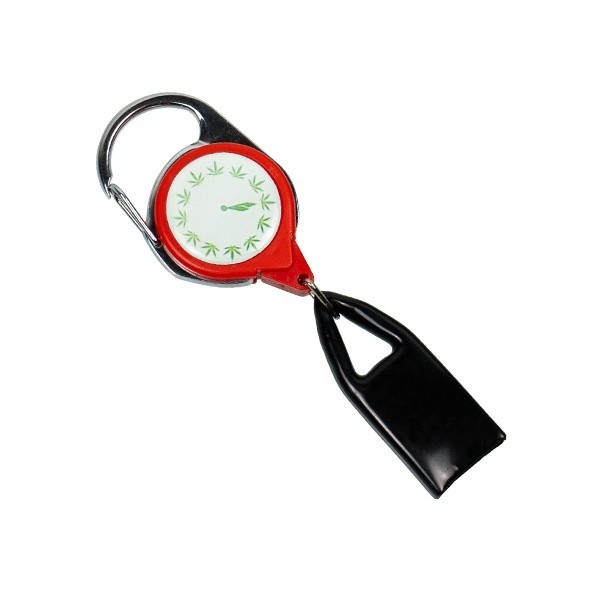 Porte-Briquet Extensible horloge cannabis porte-briquet rouge