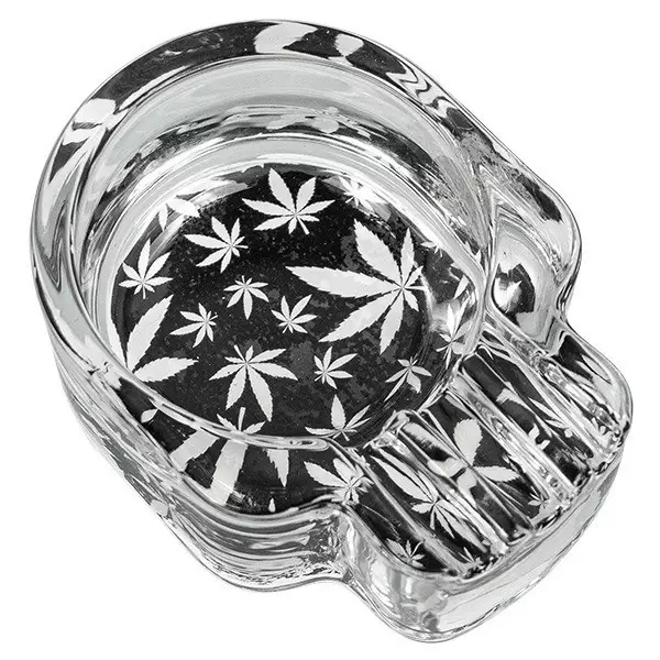 Cinzeiro Caveira de Vidro Fluorescente Cinzeiro de Vidro Caveira Fluorescente - GB The Green Brand