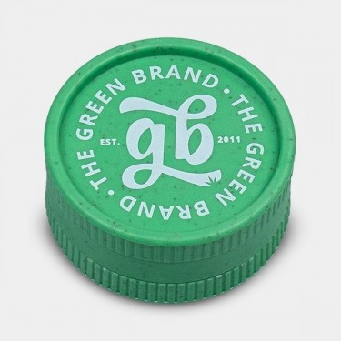 Grinder Biodegradable dos partes GB The Green Brand verde cerrado