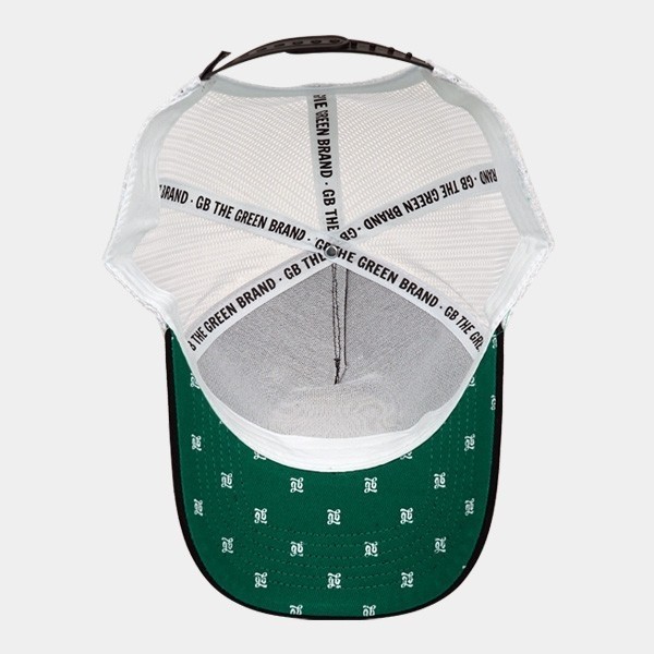 Gorra de Rejilla GB The Green Brand blanca interior