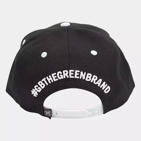 Gorra Plana GB The Green Brand negro detrás
