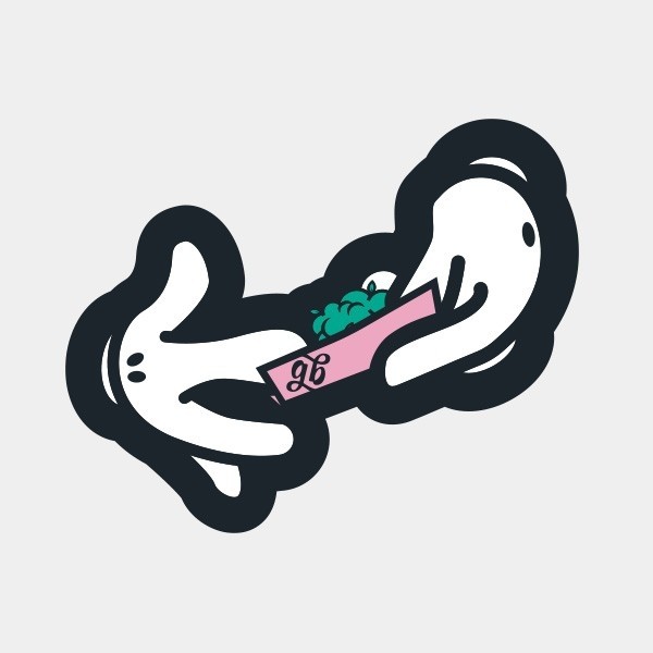 Pegatina GB The Green Brand Decorativa manos liando