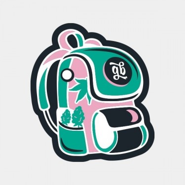 Pegatina GB The Green Brand Decorativa mochila