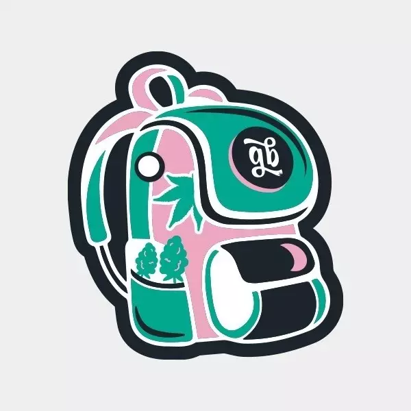 Pegatina GB The Green Brand Decorativa mochila