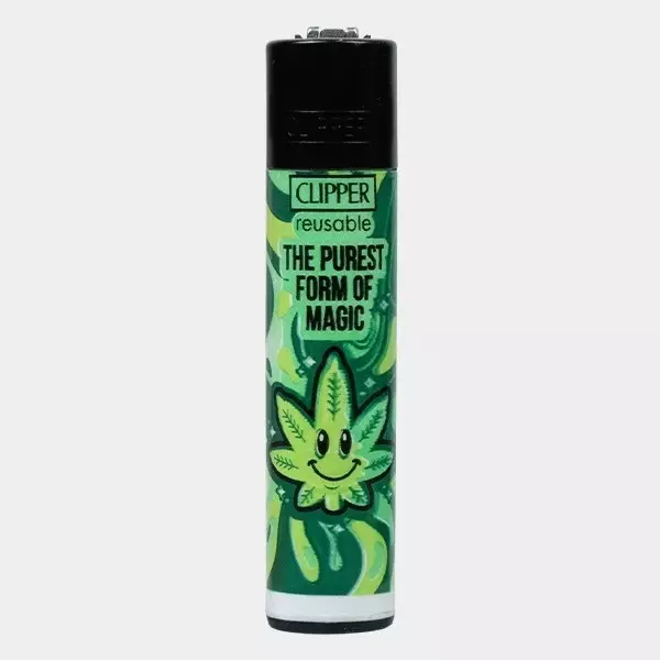 Mechero Clipper Weed Slogan 14 Mechero Clipper Weed Slogan 14 verde