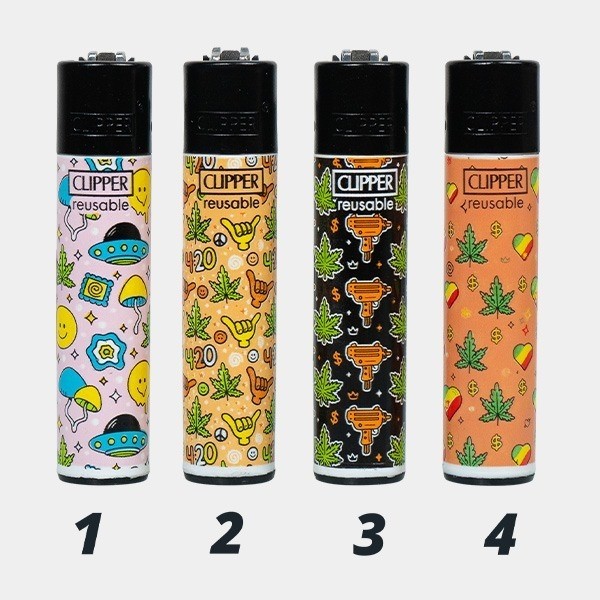 View Mechero Clipper Leaf Pattern