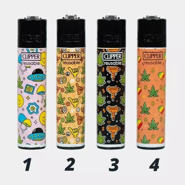 View Mechero Clipper Leaf Pattern