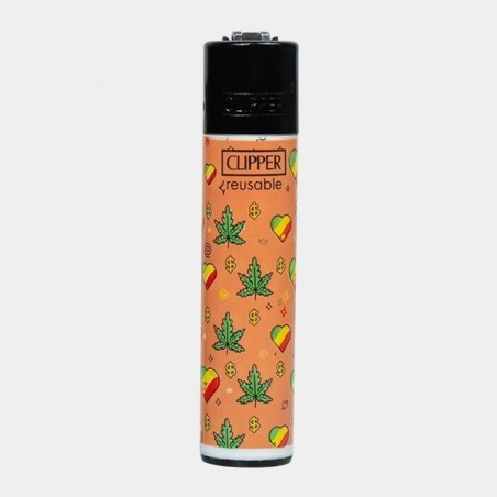 Mechero Clipper Leaf Pattern 4