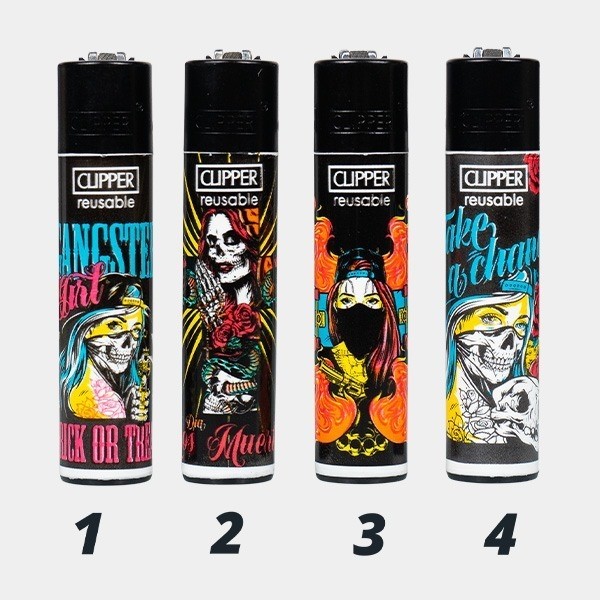 View Mechero Clipper She Skull