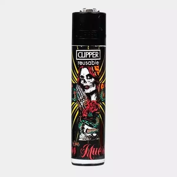 She Skull Clipper Lighter