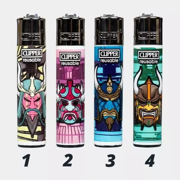 View Isqueiro Clipper Coleção Samurai Masks - GB The Green Brand