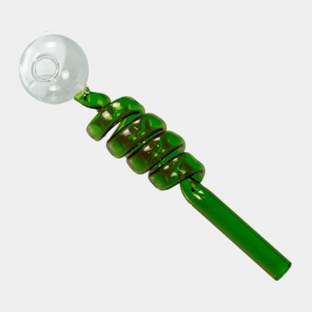 Pipa de Vidrio en Espiral Colores Verde