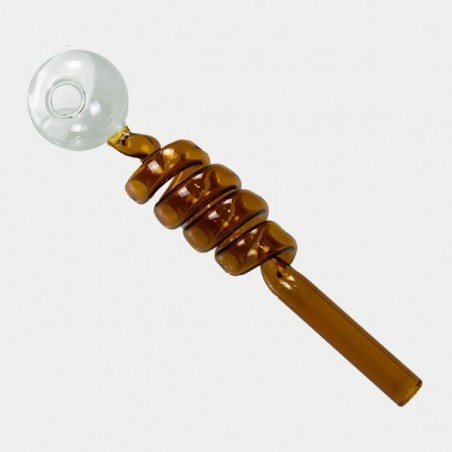 Pipa de Vidrio en Espiral Colores Marrón