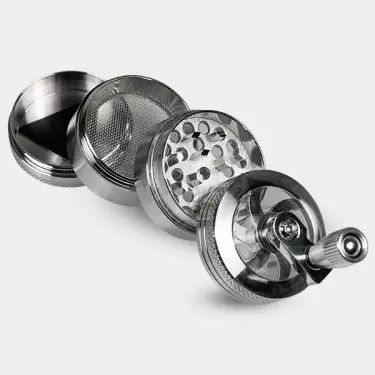 Grinder Manual Gris 40mm 4 Partes abierto