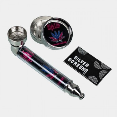 Set de pipa + grinder + rejillas planas