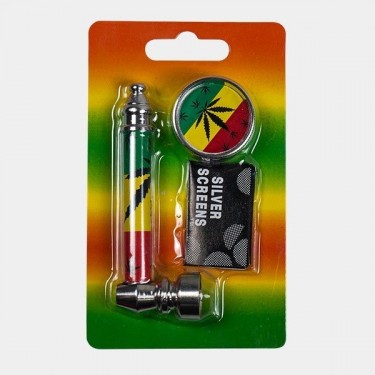 Set de pipa + grinder + rejillas planas