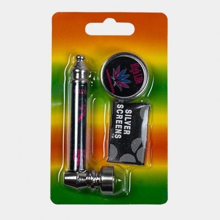 Set de pipa + grinder + rejillas planas