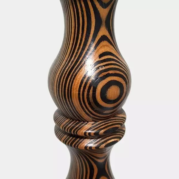 Shisha Lotus de 90 cm con LED negro detalle madera