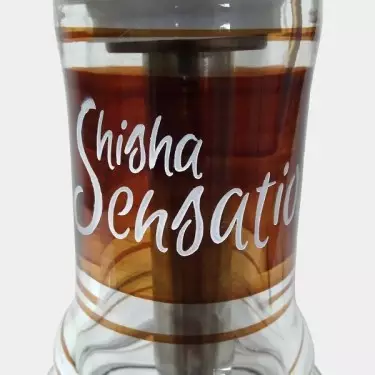 Shisha Lotus de 90 cm con LED marrón detalle