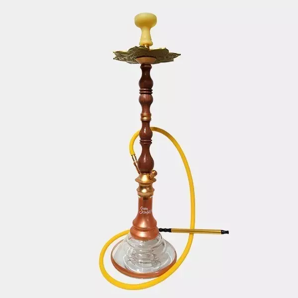 Shisha Lotus de 90 cm con LED amarilla