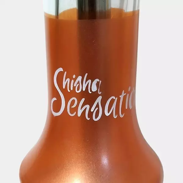 Shisha Lotus de 90 cm con LED amarilla detalle