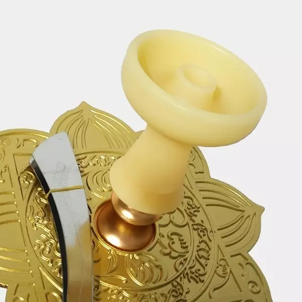 Shisha Lotus de 90 cm con LED amarilla cazoleta